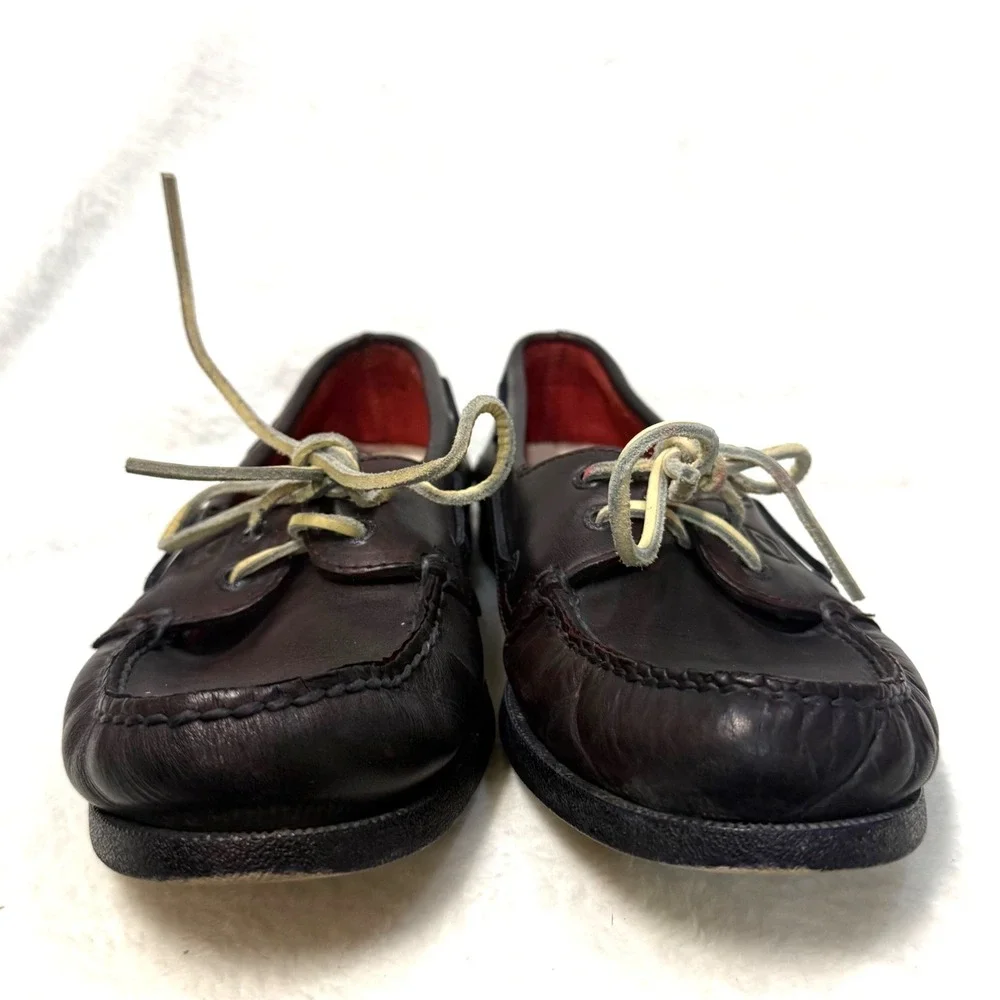 Sperry 8.5 M‎ Boat Shoes Dark Burgundy Leather Authentic Original Loafers Unisex